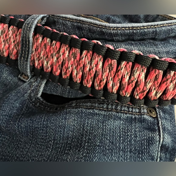 Patagonia Accessories - Paracord Belt | Black with Hues of Pink | REALTREE Silver Buckle | Size 36 / M/L